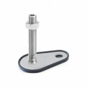 WINCO 43-80-5/8X11-100-D1-UK Leveling Foot Teardrop Shape, 5/8 Inch-11, 3.94 Inch Size Bolt Length, Stainless Steel | CR6DGB 805X87