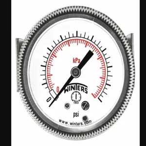 WINTERS INSTRUMENTS P9U901445UC Panel-Mount Pressure Gauge, U-Clamp, 0 To 400 PSI, 2 Inch Dial | CV3TAJ 491D48