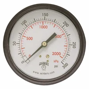 WINTERS INSTRUMENTS P9U901461UC Panel-Mount Pressure Gauge, U-Clamp, 0 To 300 PSI, 3 1/2 Inch Dial, 1/4 Inch Npt Male | CV3TAF 491D65