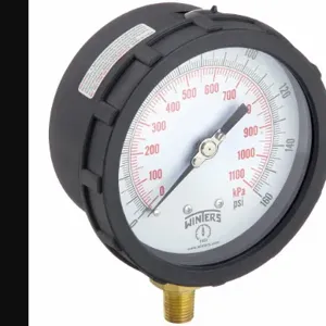 WINTERS INSTRUMENTS PCC605C Pressure Gauge, 0 To 160 Psi Range, 1/4 MNPT, +/-1% Gauge Accuracy | CH6RCJ 491D95