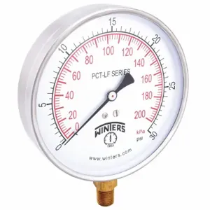 WINTERS INSTRUMENTS PCT321LF Gauge Pressure 4-1/2 Inch 0 to 30 psi | AH7HFH 36TV47