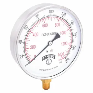 WINTERS INSTRUMENTS PCT325LF Gauge Pressure 0 to 200 psi 4-1/2 Inch | AG9HGC 20JN19