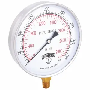 WINTERS INSTRUMENTS PCT327LF Gauge Pressure 4-1/2 Inch 0 to 400 psi | AH7HFJ 36TV48