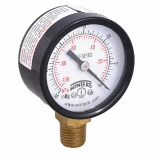 WINTERS INSTRUMENTS PEM135LF Gauge Pressure 2 Inch 30 inch Hg Vac to 0 | AH7HFV 36TV58