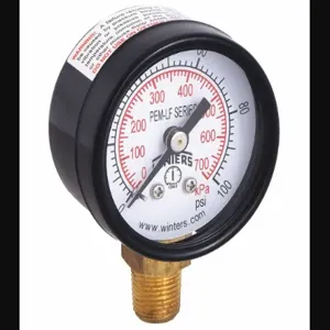 WINTERS INSTRUMENTS PEM1320LF Gauge Pressure 1-1/2 Inch 0 to 100 psi | AH7HFQ 36TV54