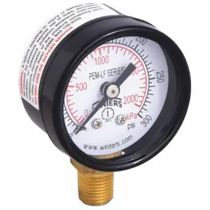 WINTERS INSTRUMENTS PEM1323LF Gauge Pressure 1-1/2 Inch 0 to 300 psi | AH7HFU 36TV57