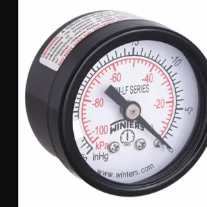 WINTERS INSTRUMENTS PEM1397LF Gauge Pressure 1-1/2 Inch 30 inch Hg Vac to 0 | AH7HFX 36TV60