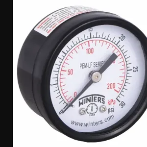 WINTERS INSTRUMENTS PEM1403LF Gauge Pressure 2 Inch 0 to 30 psi | AH7HGC 36TV65