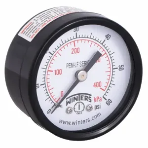 WINTERS INSTRUMENTS PEM1405LF Gauge Pressure 2 Inch 0 to 60 psi | AH7HGE 36TV67