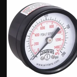 WINTERS INSTRUMENTS PEM1410LF Gauge Pressure 2 Inch 0 to 200 psi | AH7HGK 36TV72