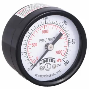 WINTERS INSTRUMENTS PEM1411LF Gauge Pressure 2 Inch 0 to 300 psi | AH7HGL 36TV73