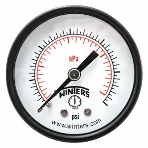 WINTERS INSTRUMENTS PEM1414 Commercial Pressure Gauge, 0 To 400 PSI, 2 Inch Dial, 1/4 Inch Npt Male, Center Back | CV3RMN 491F22