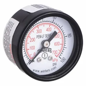 WINTERS INSTRUMENTS PEM1420LF Gauge Pressure 1-1/2 Inch 0 to 100 psi | AH7HGM 36TV74