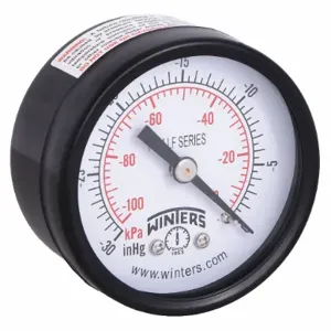 WINTERS INSTRUMENTS PEM1431LF Gauge Pressure 2-1/2 Inch 30 inch Hg Vac to 0 | AH7HGY 36TV84