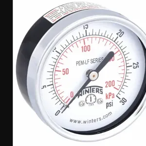 WINTERS INSTRUMENTS PEM1437LF Gauge Pressure 2-1/2 Inch 0 to 30 psi | AH7HHA 36TV86