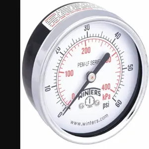 WINTERS INSTRUMENTS PEM1438LF Gauge Pressure 2-1/2 Inch 0 to 60 psi | AH7HHB 36TV87