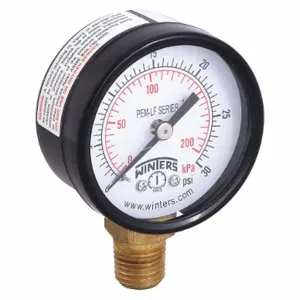 WINTERS INSTRUMENTS PEM199LF Gauge Pressure 2 Inch 0 to 30 psi | AH7HHL 36TV96