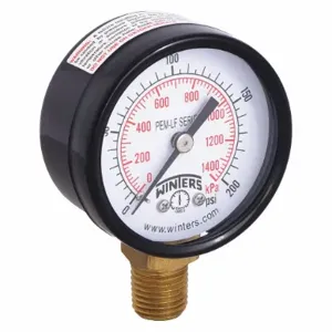 WINTERS INSTRUMENTS PEM204LF Gauge Pressure 0 to 200 psi 2 inch | AG9HGH 20JN24