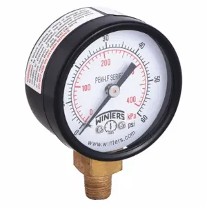 WINTERS INSTRUMENTS PEM207LF Gauge Pressure 2 Inch 0 to 60 psi | AH7HHN 36TV98