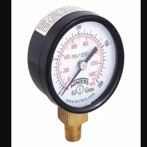 WINTERS INSTRUMENTS PEM209LF Gauge Pressure 2 Inch 0 to 200 psi | AH7HHQ 36TW01