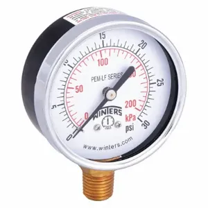 WINTERS INSTRUMENTS PEM212LF Gauge Pressure 0 to 30 psi 2-1/2 Inch | AG9HGL 20JN27