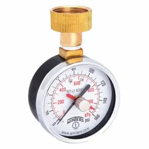 WINTERS INSTRUMENTS PETM213LF Max Pointer Test Gauge 2.5 inch 0-160 psi | AG9HHA 20JN40