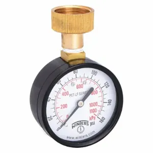 WINTERS INSTRUMENTS PETW213LF Water Test Gauge 2.5 inch 0 to 160 psi | AG9HHC 20JN42