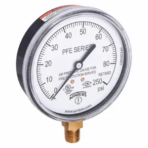 WINTERS INSTRUMENTS PFE3932R1 Pressure Gauge Sprinkler for Air Media | AH8KRL 38VL10