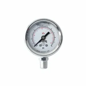 WINTERS INSTRUMENTS PFQ1209 Pressure Gauge, 0 To 1000 Psi Range, 1/8 MNPT, +/-2.5% Gauge Accuracy | CH6RCY 491D72