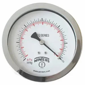 WINTERS INSTRUMENTS PFQ1272-DRY Industrial Pressure Gauge, Field-Fillable, 0 To 160 Psi, 4 Inch Dial, Pfq | CV3RXX 491F61