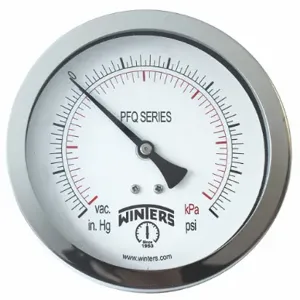 WINTERS INSTRUMENTS PFQ1555-DRY Industrial Pressure Gauge, Field-Fillable, 0 To 3000 Psi, 4 Inch Dial | CV3RYF 491F68