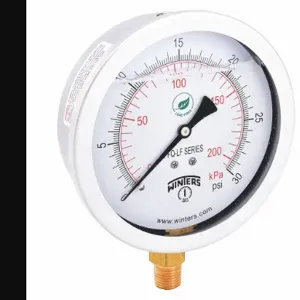 WINTERS INSTRUMENTS PFQ709LF Gauge Pressure 4 inch 0 to 30 psi | AH7HHZ 36TW09