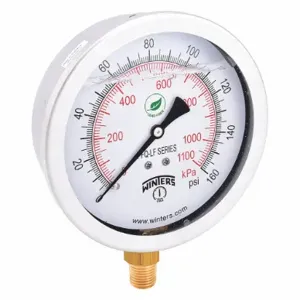 WINTERS INSTRUMENTS PFQ712LF Gauge Pressure 4 inch 0 to 160 psi | AH7HJC 36TW12