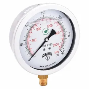 WINTERS INSTRUMENTS PFQ714LF Gauge Pressure 4 inch 0 to 300 psi | AH7HJE 36TW14