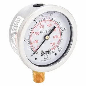 WINTERS INSTRUMENTS PFQ804LF Gauge Pressure 0 to 100 psi 2-1/2 Inch | AG9HHF 20JN45