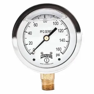 WINTERS INSTRUMENTS PFQ805R1 Qual Ss/Br Gauge 2.5 Inch 1/4Lm 0-160Psi | CQ8YRB 65MG61