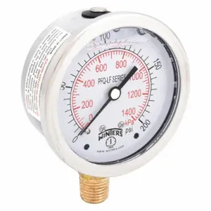 WINTERS INSTRUMENTS PFQ806LF Gauge Pressure 0 to 200 psi 2-1/2 Inch | AG9HHH 20JN47