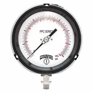 WINTERS INSTRUMENTS PPC5042R1WBYG Process Pressure Gauge, Reflective Fluorescent Yellow-Green, 0 To 30 Psi, 4 1/2 Inch DiaL | CV3TEE 489H16