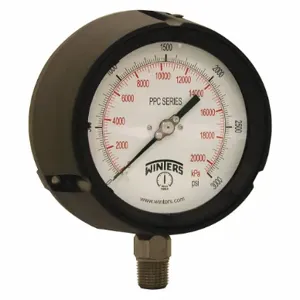 WINTERS INSTRUMENTS PPC5073G-SG45 Pressure Gauge, 0 To 3000 Psi Range, 1/2 Inch MNPT, +/-0.5% Gauge Accuracy | CH6REW 491D36