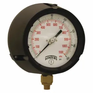 WINTERS INSTRUMENTS PPC5085-G-SG. Pressure Gauge, 0 To 160 Psi Range, 1/4 Inch MNPT, +/-0.5% Gauge Accuracy | CH6REZ 491D29