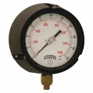 WINTERS INSTRUMENTS PPC5086-G-SG. Pressure Gauge, 0 To 200 Psi Range, 1/4 Inch MNPT, +/-0.5% Gauge Accuracy | CH6RFA 491D20