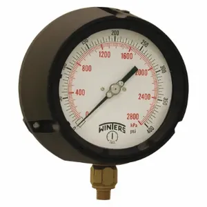 WINTERS INSTRUMENTS PPC5088G-SG45 Pressure Gauge, 0 To 400 Psi Range, 1/4 MNPT, +/-0.5% Gauge Accuracy | CH6RFC 491D30