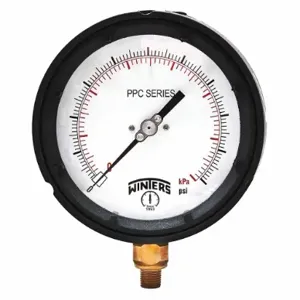 WINTERS INSTRUMENTS PPC5082WBW Process Pressure Gauge, 0 To 30 Psi, Reflective White, 4 1/2 Inch DiaL, Field-Fillable | CV3TCD 489H55