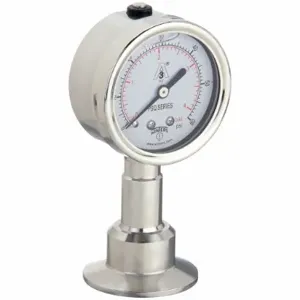 WINTERS INSTRUMENTS PSQ15803 Pressure Gauge, 0 To 60 PSI, 2 1/2 Inch Dial, 1 1/2 Inch Tri-Clamp, ±1.50% Accuracy, Psq | CV3TJM 491G28