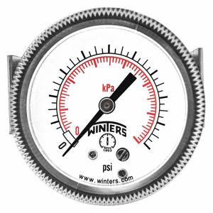 WINTERS INSTRUMENTS P9U901457UC Pressure Gauge, 0 To 60 Psi Range, 1/4 MNPT, +/-2-1-2% Gauge Accuracy | CH6RAD 491F99