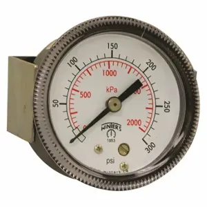 WINTERS INSTRUMENTS P9U901411UC Panel-Mount Pressure Gauge, U-Clamp, 0 To 300 PSI, 2 Inch Dial | CV3TGZ 491D54