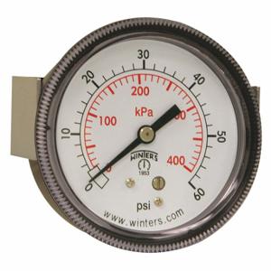 WINTERS INSTRUMENTS P9U901438UC Panel-Mount Pressure Gauge, U-Clamp, 0 To 60 PSI, 2 1/2 Inch Dial | CV3TAL 491D59