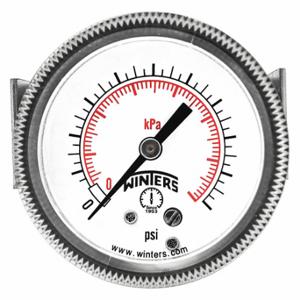 WINTERS INSTRUMENTS P9U901453UC Panel-Mount Pressure Gauge, U-Clamp, 0 To 400 PSI, 2 1/2 Inch Dial, 1/4 Inch Npt Male | CV3TAG 491D63