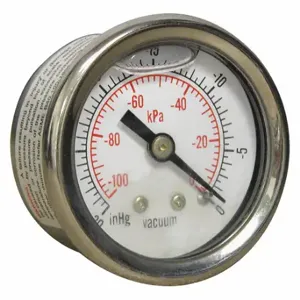 WINTERS INSTRUMENTS PFQ1220 Industrial Vacuum Gauge, 30 To 0 Inch Hg, 1 1/2 Inch Dial, 1/8 Inch Npt Male | CV3TPN 491D76