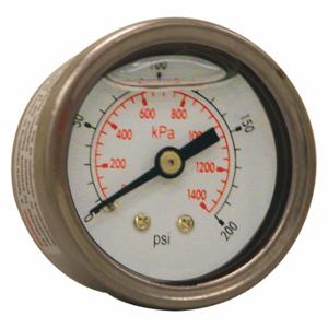 WINTERS INSTRUMENTS PFQ1226 Industrial Pressure Gauge, 0 To 200 Psi, 1 1/2 Inch Dial, 1/8 Inch Npt Male | CV3RRK 491D77